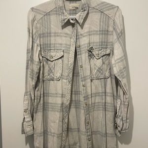wilfred free long plaid shirt
